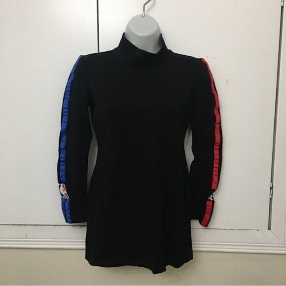 Marcelo Burlon x NBA Black Mock Neck Long Top - Picture 2 of 7